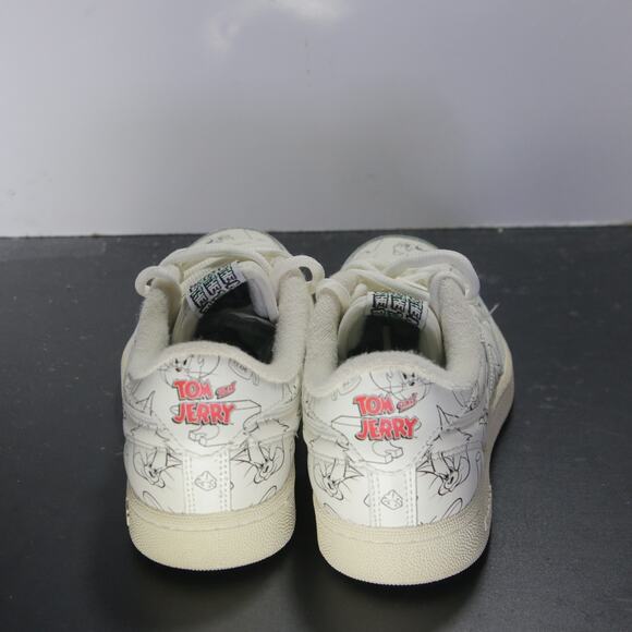 Youth Reebok Club C x Tom & Jerry Sz 6 Kids 006258 White Sketch Sneakers - Picture 3 of 8